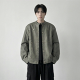 现货2026飞行夹克外套春秋薄款痞帅街头潮牌立领上衣DK568-P118，男装夹克，星座1017