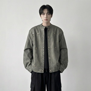 现货 2026飞行夹克外套春秋薄款痞帅街头潮牌立领上衣 DK568-P118，男装夹克，星座1017