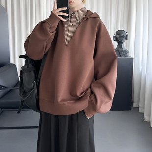 WD908 卫衣 P78 潮牌宽松加厚连帽假两件深V高领长袖 现货