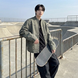 现货2026飞行夹克外套春秋薄款痞帅街头潮牌立领上衣DK568-P118，男装夹克，星座1017