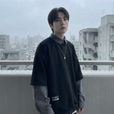 现货2026春款假两件卫衣衬衫领复古vibe格子美式外套A5613-P65，男装衬衫，星座1017