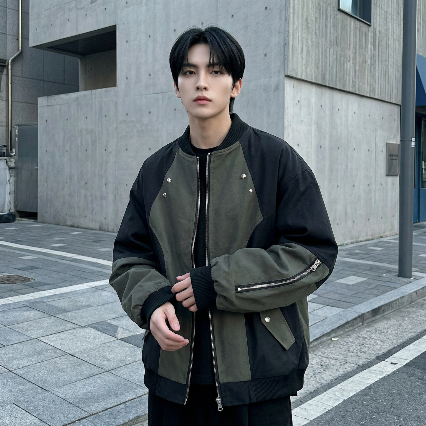 现货休闲百搭撞色拼接棒球服美式复古夹克JK830-P80,男装夹克,星座1017