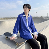 现货潮衬衫小众刺绣长袖衬衣新中式情侣外套DY877-P68，男装衬衫，星座1017