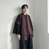 现货春秋风蟒纹印花拼接男士道袍汉服D3206-P78，男装民族服装，星座1017