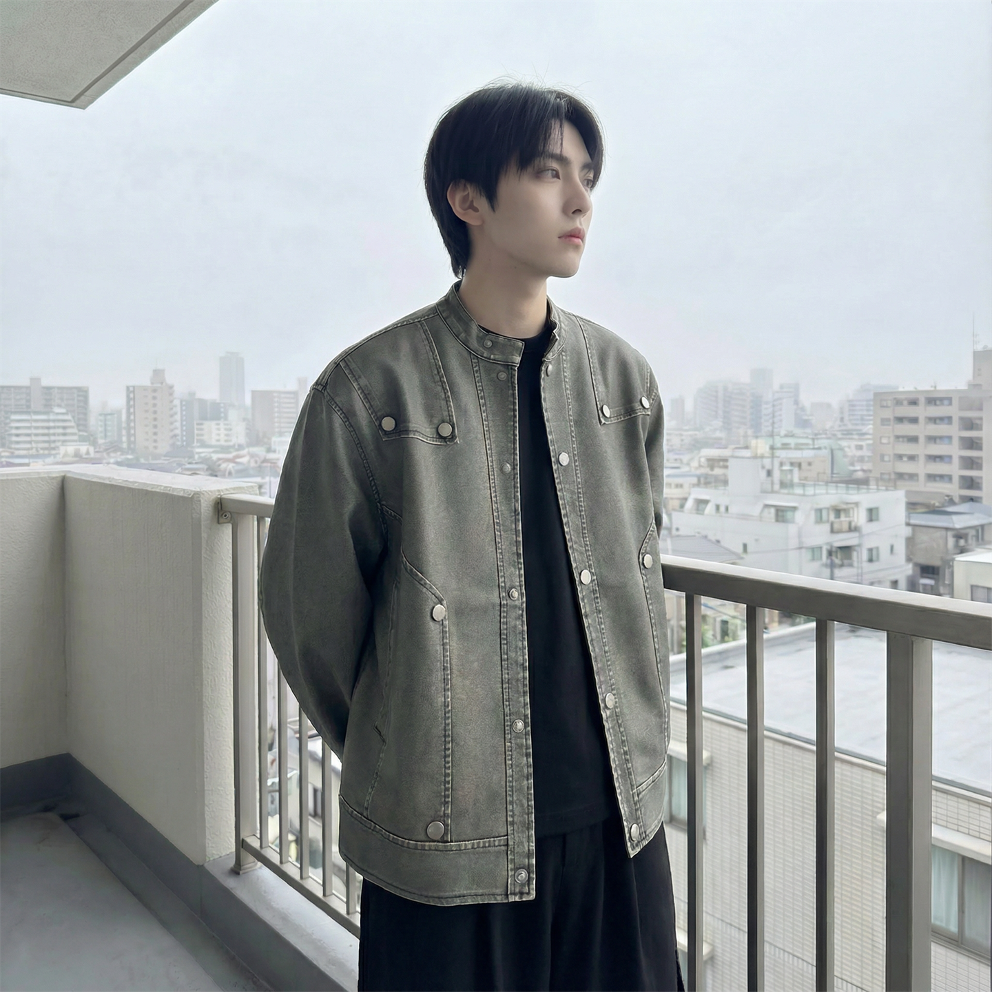 现货2026飞行夹克外套春秋薄款痞帅街头潮牌立领上衣DK568-P118，男装夹克，星座1017