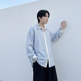 现货潮衬衫小众刺绣长袖衬衣新中式情侣外套DY877-P68，男装衬衫，星座1017