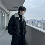 现货毛领复古（仿貂毛领）秋冬季座山雕夹克棉服外套男Q664-P148，男装夹克，星座1017