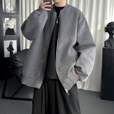 春款日系痞帅华夫格宽松休闲棒球立领夹克衫外套NJ828-P89，男装夹克，星座1017