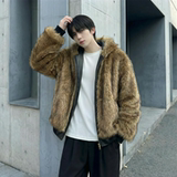 现货痞帅皮衣两面穿外套新款加厚PU皮毛一体机车外套M2483-P138，男装皮衣，星座1017