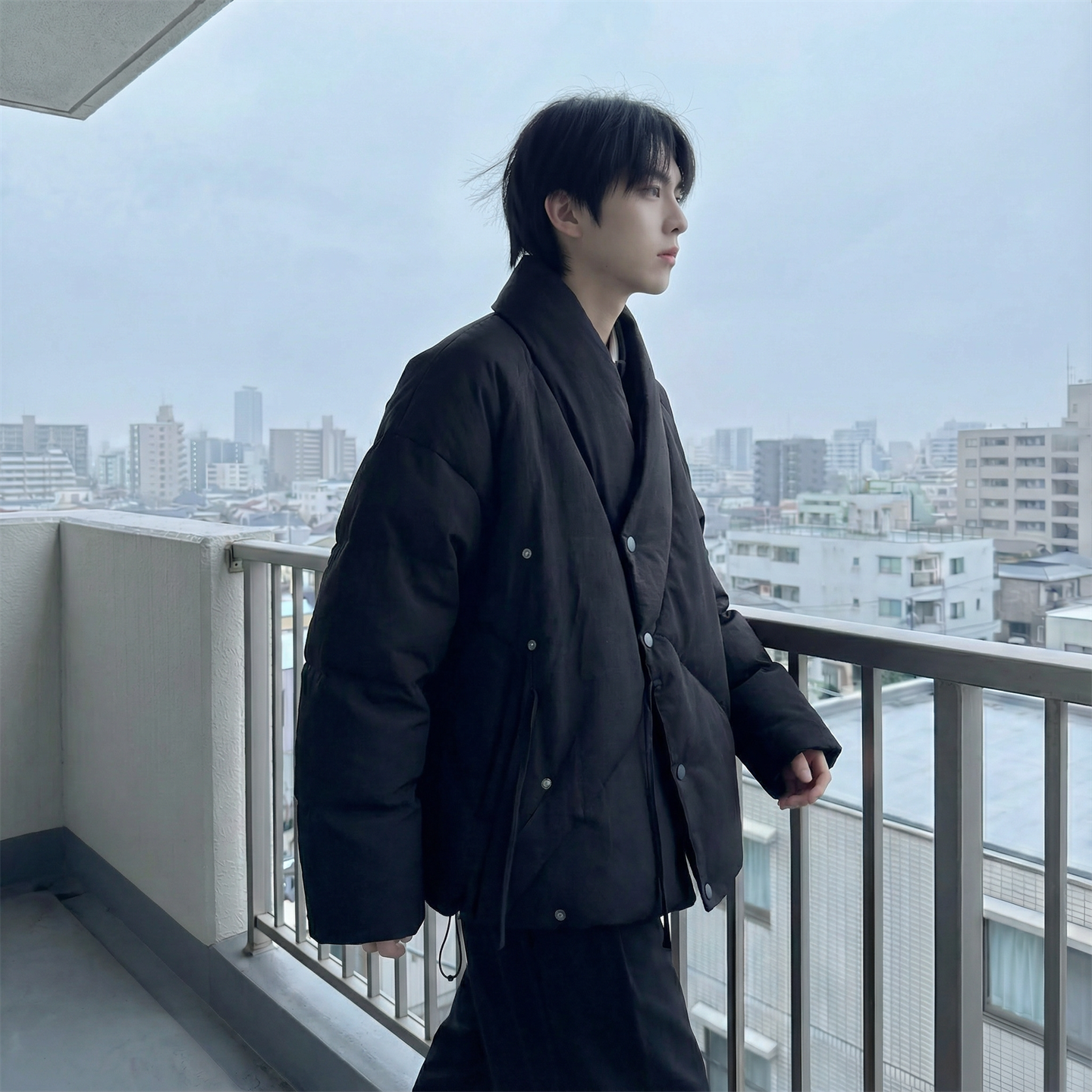 现货棉服男款新中式男装高级感无领设计外套M0845-P110控138，男装棉衣，星座1017