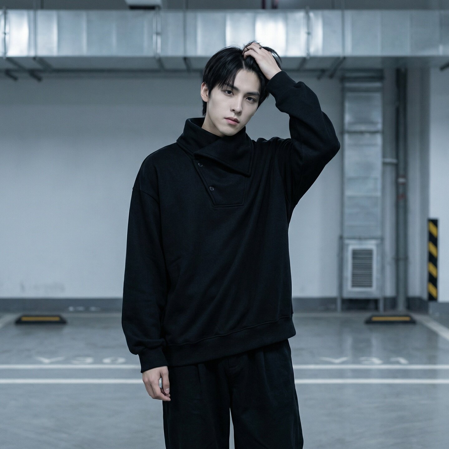 新款现货2026年新款现货堆堆领宽松长袖卫衣CR122-P68，男装卫衣，星座1017