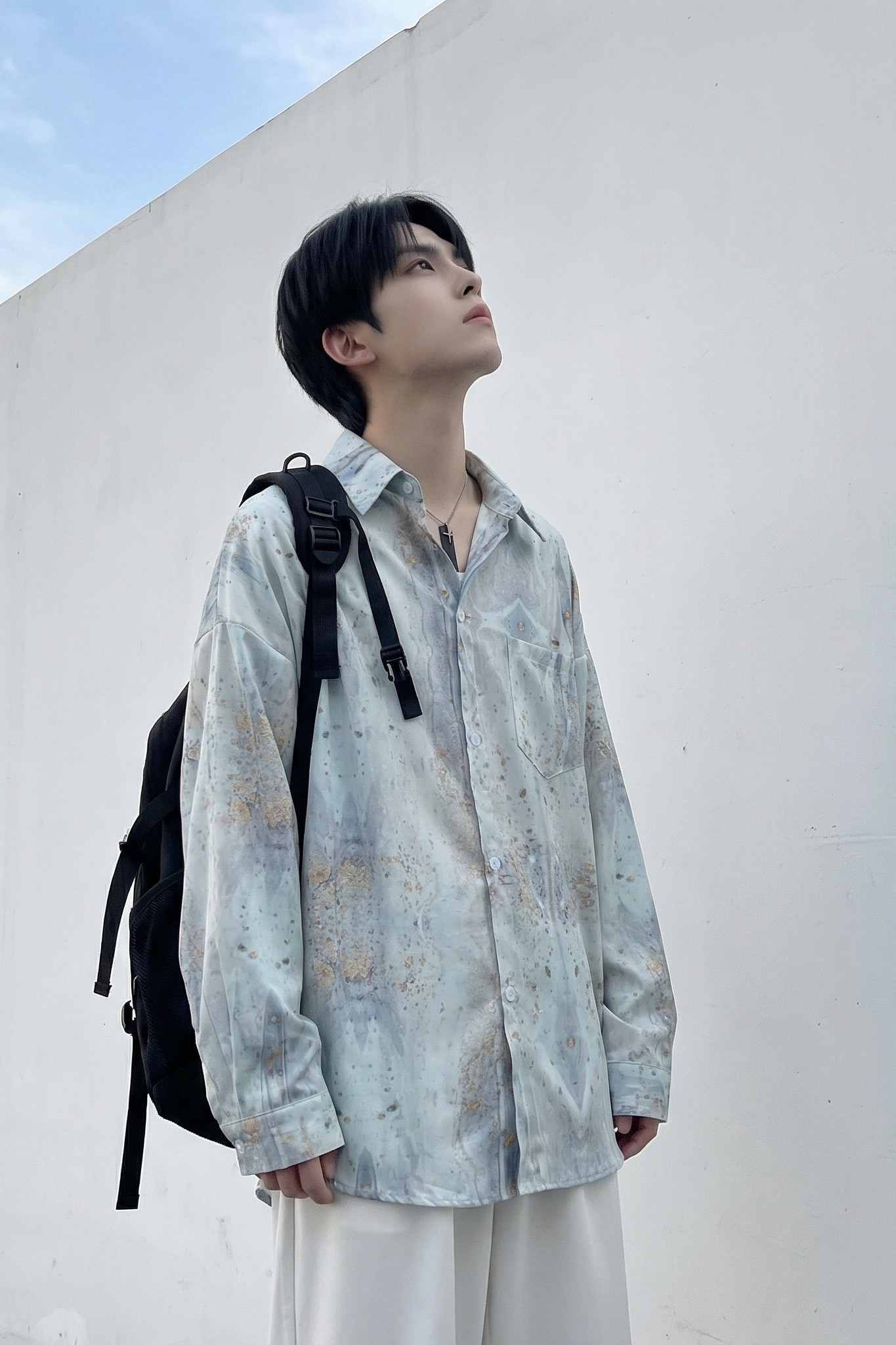 现货男潮ins小众设计感的情侣装衬衣FC12-P48,男装衬衫,星座1017