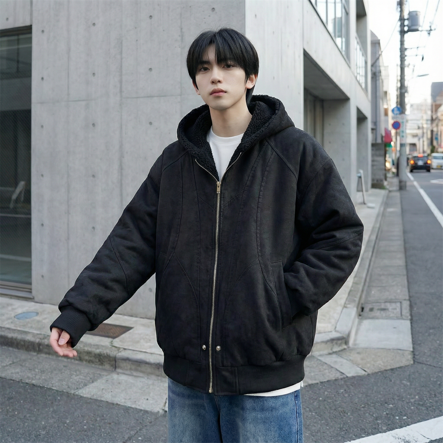 现货加绒加厚外套男潮重磅帆布水洗棉服夹克Y307-P138,男装夹克,星座1017