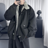 毛领复古（仿貂毛领）秋冬季座山雕夹克棉服外套男Q6064-P148，男装夹克，星座1017