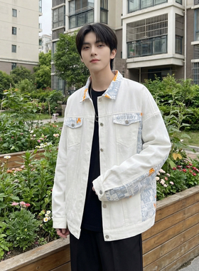 现货 2026春季痞帅拼接设计感翻领夹克高级感潮流外套  J24-P75