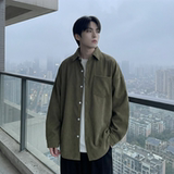 现货灯芯绒高级感长袖衬衫男休闲衬衣外套C963-P48，男装衬衫，星座1017