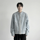 现货2026飞行夹克外套春秋薄款痞帅街头潮牌立领上衣DK568-P118，男装夹克，星座1017