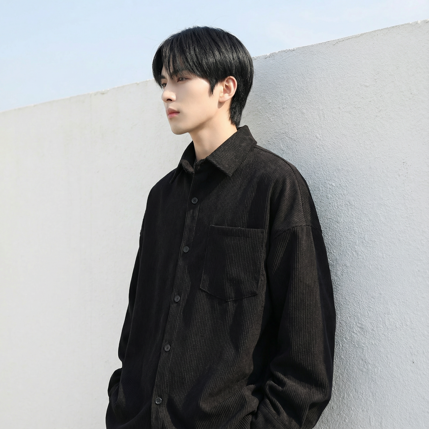 现货灯芯绒高级感长袖衬衫男休闲衬衣外套C963-P48，男装衬衫，星座1017