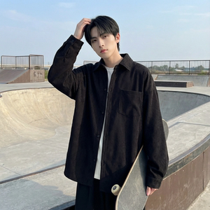 现货灯芯绒高级感长袖衬衫男休闲衬衣外套 C963-P48，男装衬衫，星座1017