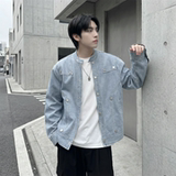 现货2026飞行夹克外套春秋薄款痞帅街头潮牌立领上衣DK568-P118，男装夹克，星座1017