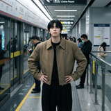 现货2025棒球领短款夹克高级感美式垫肩外套HJ7727-P90X149，男装夹克，星座1017