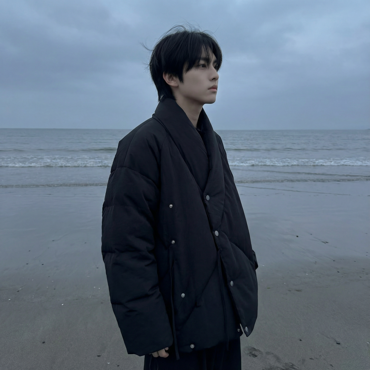 现货棉服男款新中式男装高级感无领设计外套W0845-P110控138，男装棉衣，星座1017