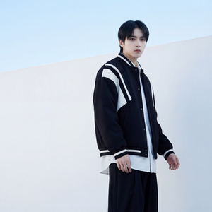 现货 撞色美式复古夹克棒球服流行外套W0023-P88控118 加绒P100图片