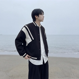 现货撞色美式复古夹克棒球服流行外套W0023-P88控118加绒P100，男装夹克，星座1017