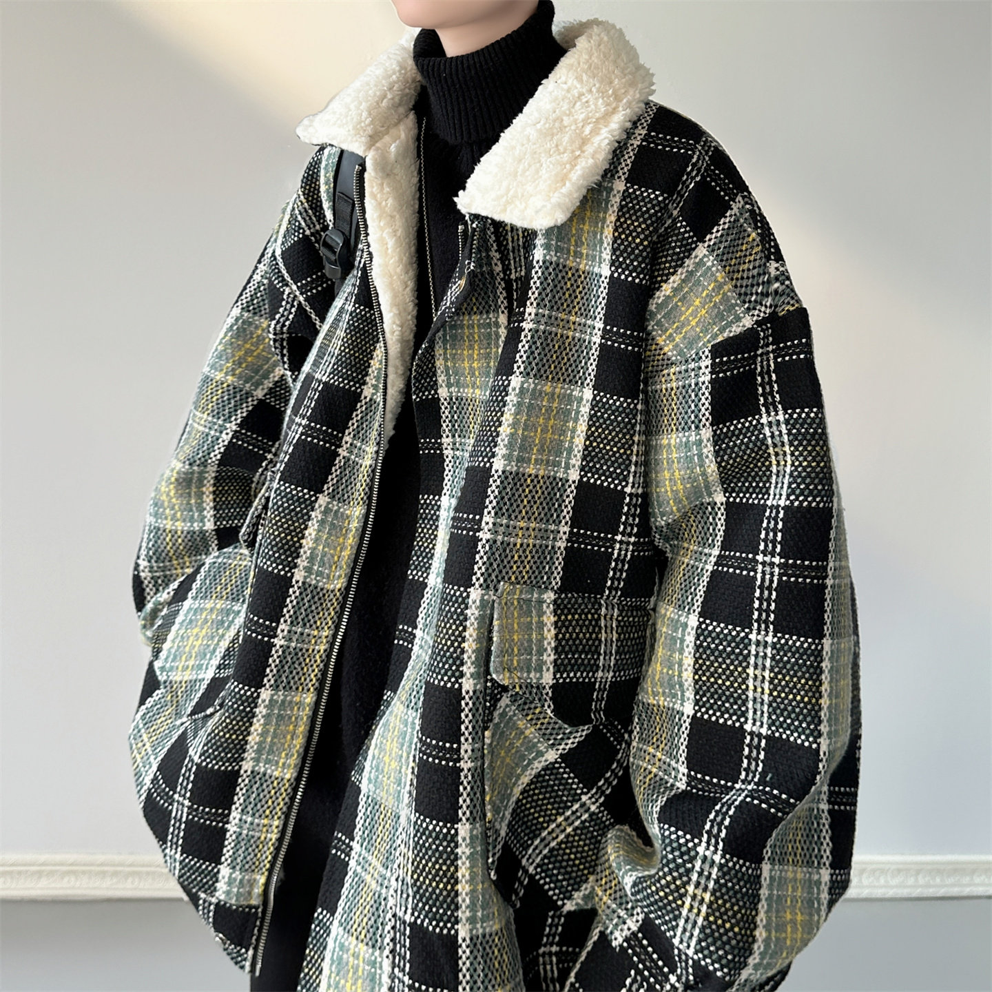 羊羔毛加绒加厚棉服外套冬季百搭情侣棉衣M388-P115X148,男装棉衣,星座1017