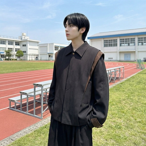 现货新款春季飞肩撞色夹克外套男设计感痞帅上衣 JK905-P108图片
