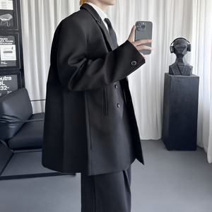 层次感金属垫肩西服外套男宽松高级设计感休闲西装潮 FT733-P118图片