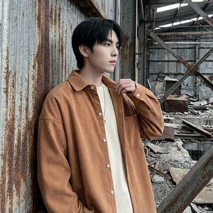 现货灯芯绒高级感长袖衬衫男休闲衬衣外套 C963-P48，男装衬衫，星座1017