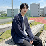 现货2026日系痞帅华夫格宽松休闲棒球立领夹克衫外套NK828-P89，男装夹克，星座1017