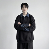 现货春季新款翻领高级感衬衫领上衣长袖卫衣男装潮WY212-P68，男装衬衫，星座1017