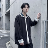 春款潮衬衫小众刺绣长袖衬衣新中式情侣外套DY877-P68，男装衬衫，星座1017