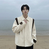 现货新款春季飞肩撞色夹克外套男设计感痞帅上衣JK905-P108，男装夹克，星座1017