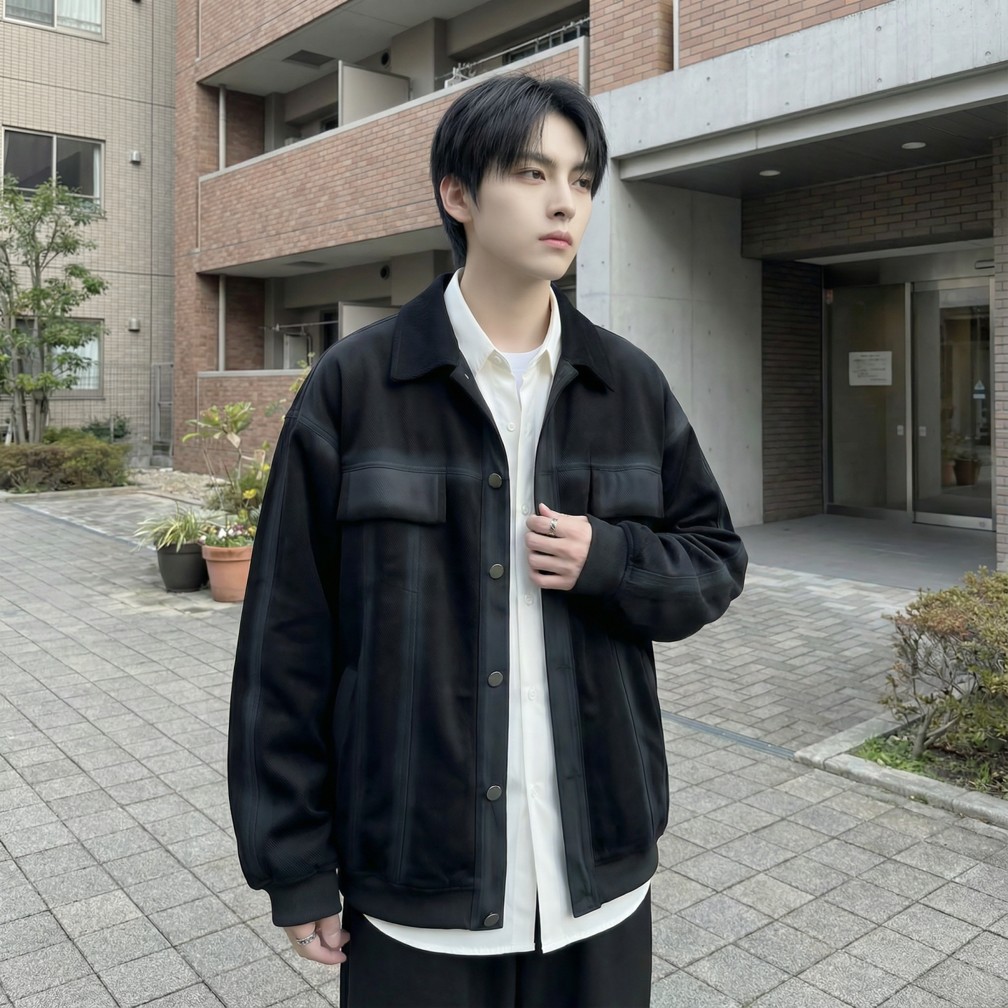 现货2026春季工装休闲夹克高级感牛仔外套JK11-P100,男装工装外套,星座1017