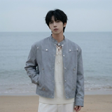 现货2026飞行夹克外套春秋薄款痞帅街头潮牌立领上衣DK568-P118，男装夹克，星座1017