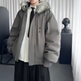 冬季新款韩版宽松加厚保暖派克服工装外套M7506-P148，男装棉衣，星座1017