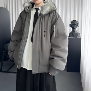 冬季新款韩版宽松加厚保暖派克服工装外套 M7506-P148图片