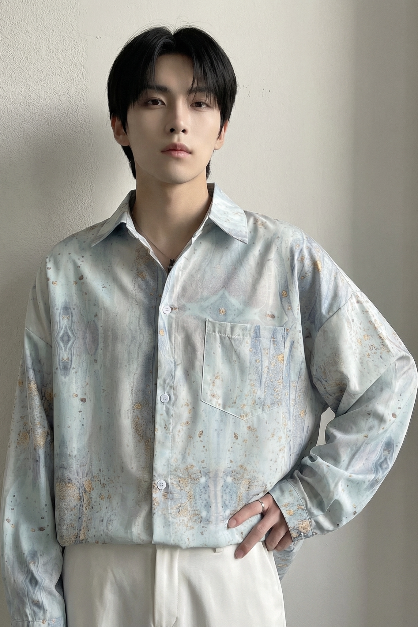 现货男潮ins小众设计感的情侣装衬衣FC12-P48,男装衬衫,星座1017