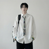 现货长袖衬衫男潮流带领带帅气港风高级感情侣衬衣 FA32-P55,男装衬衫,星座1017, 现货长袖衬衫男潮流带领带帅气港风高级感情侣衬衣 FA32-P55,男装衬衫,星座1017,