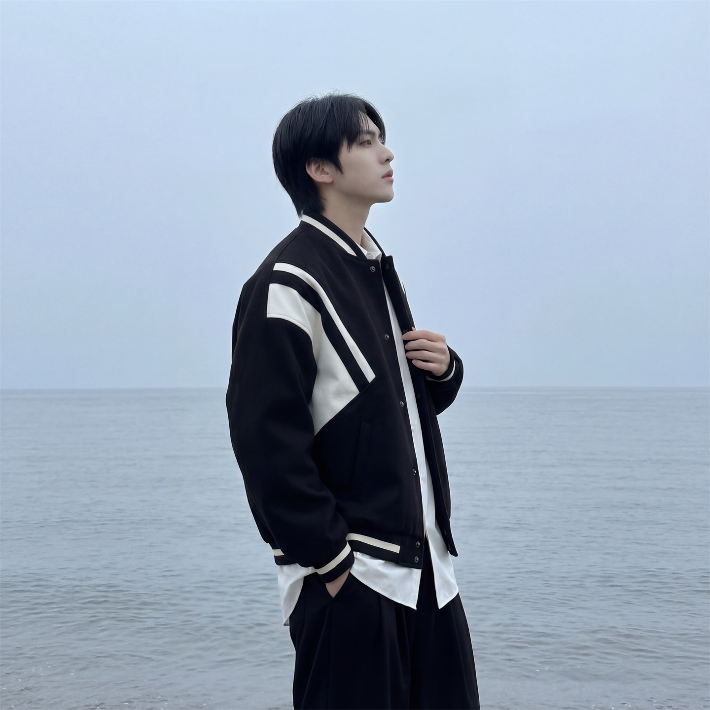 现货撞色美式复古夹克棒球服流行外套W0023-P88控118加绒P100，男装夹克，星座1017