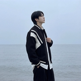 现货撞色美式复古夹克棒球服流行外套W0023-P88控118加绒P100，男装夹克，星座1017