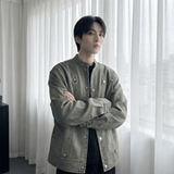 现货2026飞行夹克外套春秋薄款痞帅街头潮牌立领上衣DK568-P118，男装夹克，星座1017