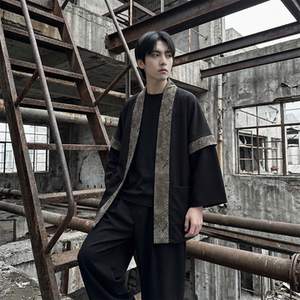 现货 春秋风蟒纹印花拼接男士道袍汉服 D3206-P78，男装民族服装，星座1017