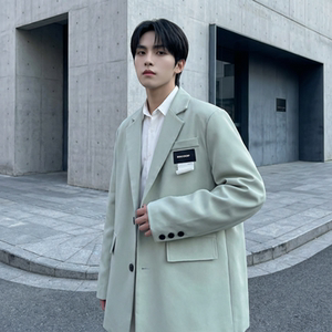 现货休闲西服男春秋宽松大码潮高级感痞帅外套西装 JK342-P98，男装西服套装，星座1017