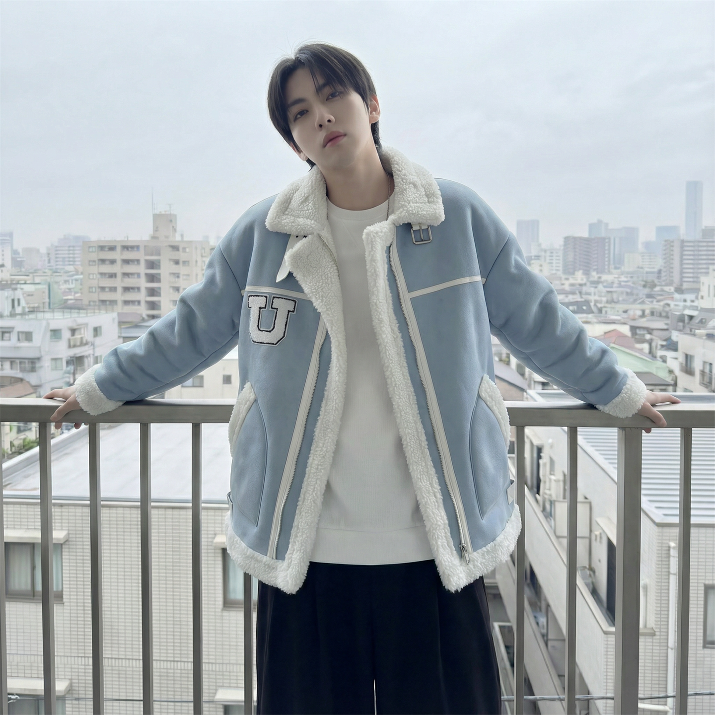 现货皮毛一体外套冬季校园宽松棉服潮男大码棉衣4725-P115,男装棉衣,星座1017