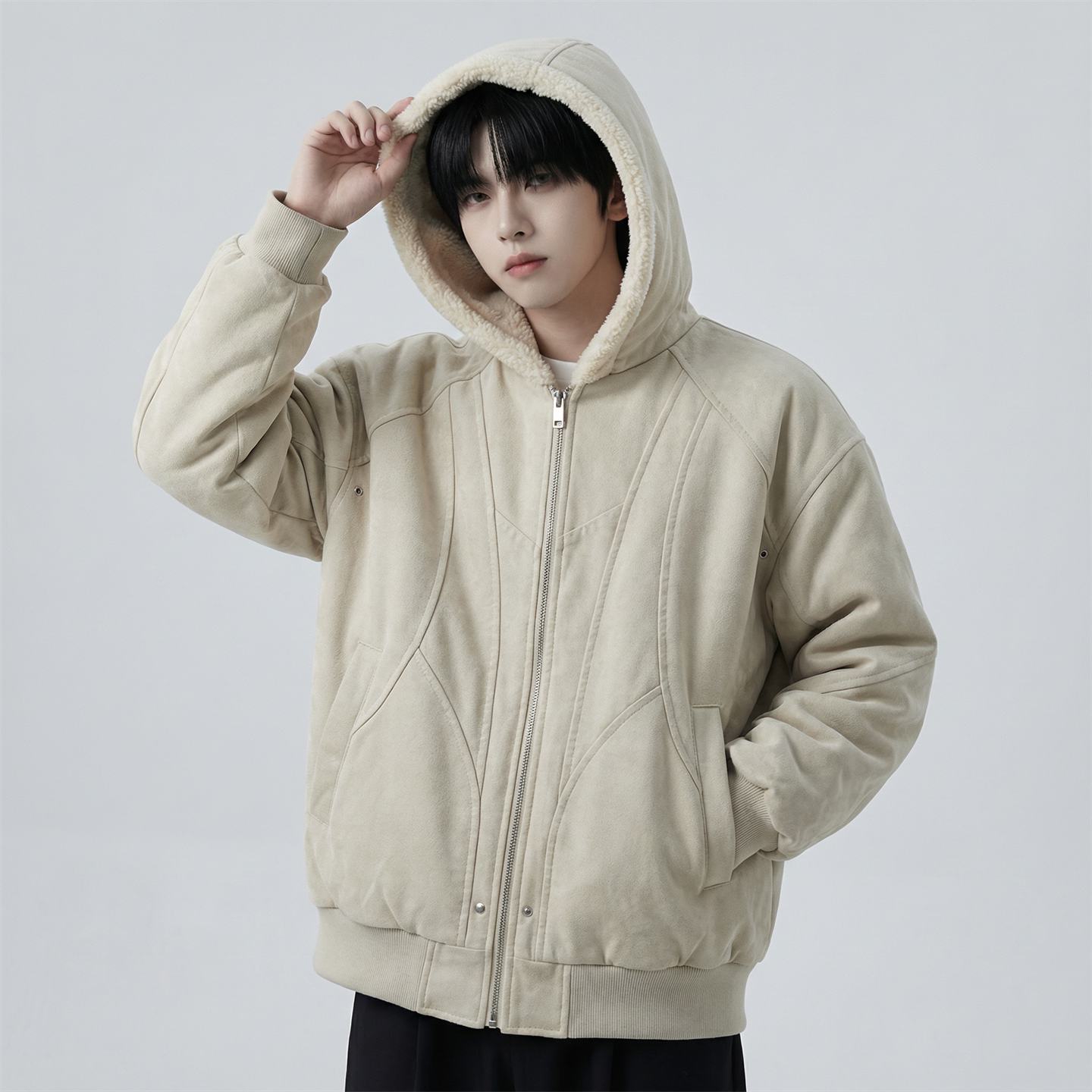 现货加绒加厚外套男潮重磅帆布水洗棉服夹克Y307-P138,男装夹克,星座1017
