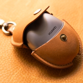 手工收纳包 华为真无线蓝牙耳机freebuds5真皮革卡扣式 华为FreeBuds 6真皮耳机套适用华为5保护壳HUAWEI